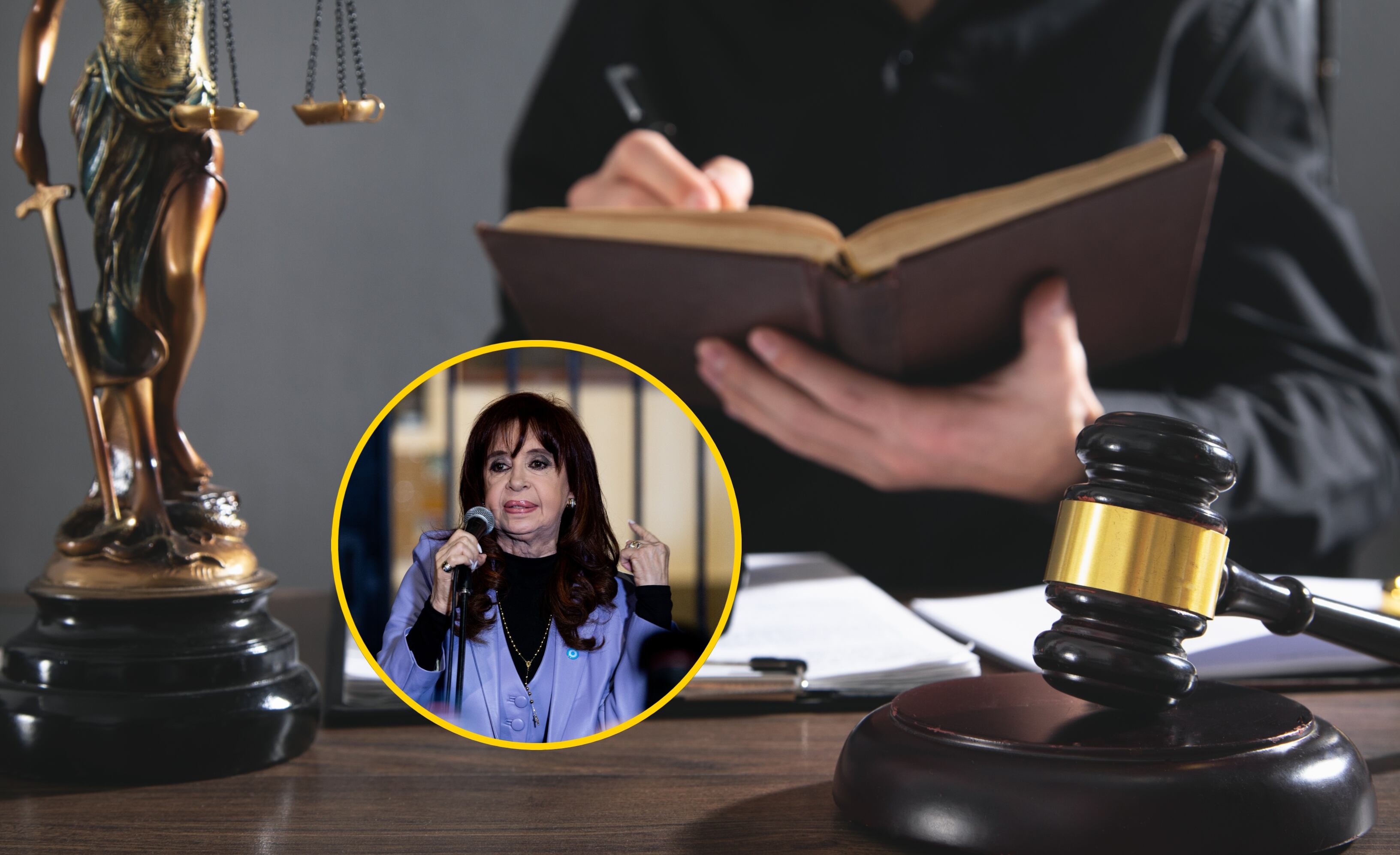 Referencia de Fiscalía y Cristina Fernánez. Foto: Andranik Hakobyan y Tomas Cuesta vía Getty Images.