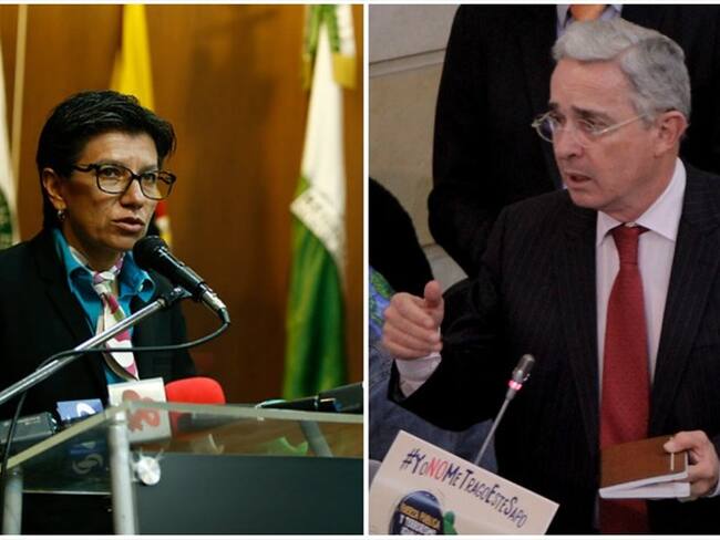 Claudia López y Álvaro Uribe Vélez. Foto: Colprensa