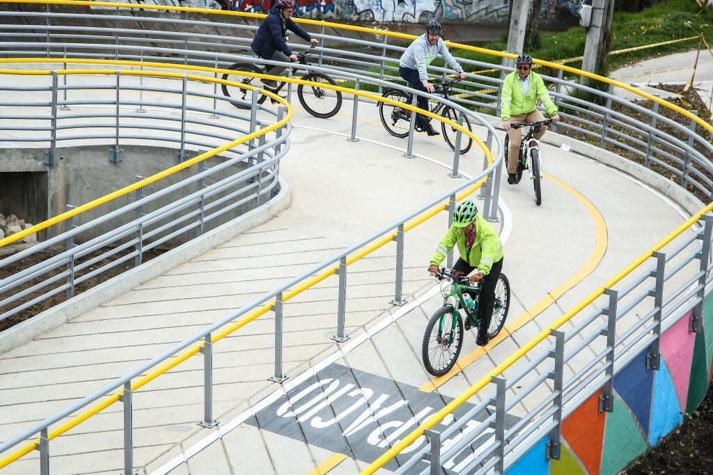 Ciclopuente en el norte de Bogotá. Foto: Cortesía Alcaldía de Bogotá.