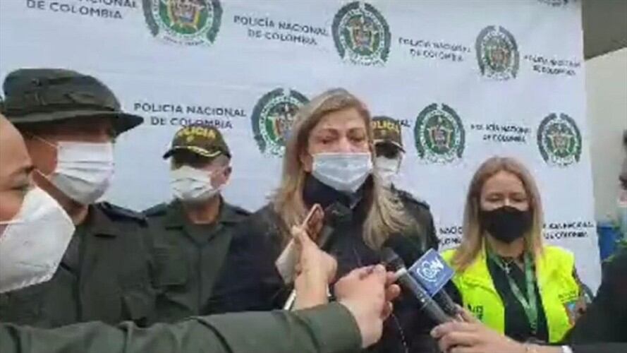 Directora de Fiscalías Seccional Caldas, Ángela María Bedoya. Foto: Tomada del Facebook Live de la Policía de Manizales.