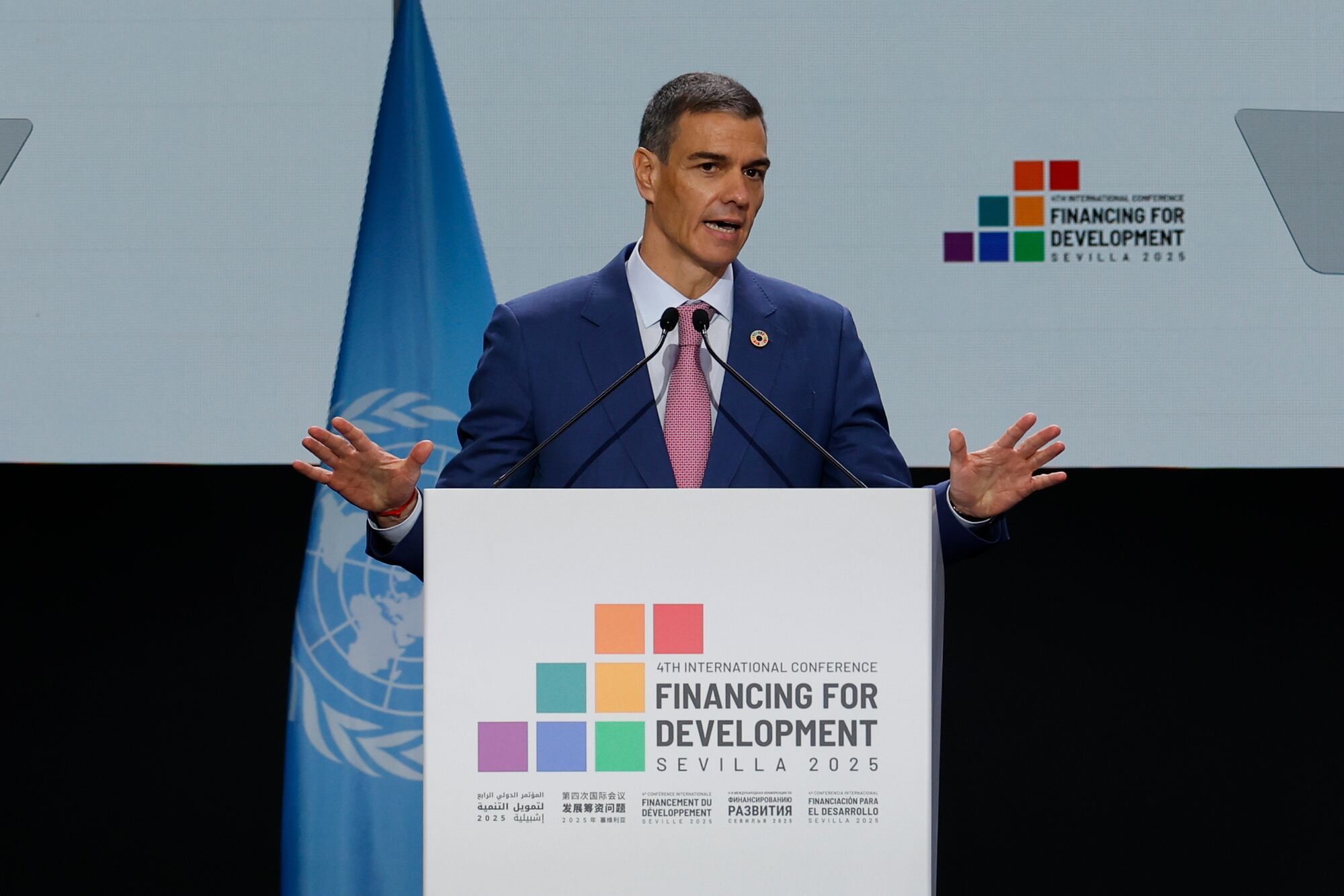Pedro Sánchez. Foto: EFE/EPA/UN PHOTO/MARISCAL HANDOUT.
