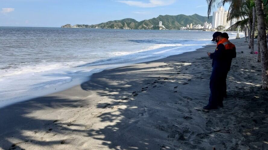 Cierran playas de Santa Marta por el paso de una onda tropical en el Caribe. Foto: Cortesía: ProRodadero