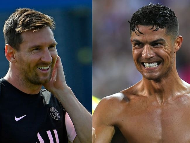 Futbolistas Lionel Messi y Cristiano Ronaldo . Foto: Aurelien Meunier - PSG/PSG via Getty Images - Alessandro Sabattini/Getty Images