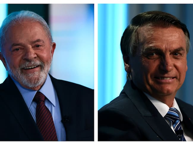 Los candidatos presidenciales de Brasil: Luiz Inácio Lula da Silva (izq) y Jair Bolsonaro (der). (Getty)