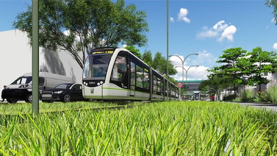 Metro Ligero de la Avenida 80 en Medellín. Foto: Cortesía Mintransporte