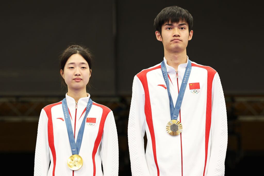 Yuting Huang y Lihao Sheng. (Photo by Charles McQuillan/Getty Images)