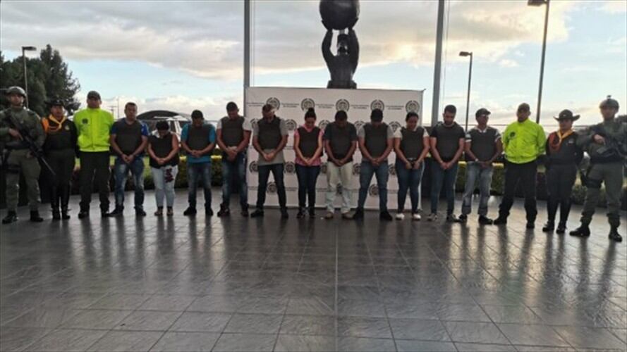 Captura del consorcio criminal conformado por diferentes integrantes de organizaciones narcotraficantes del país. Foto: Fiscalía