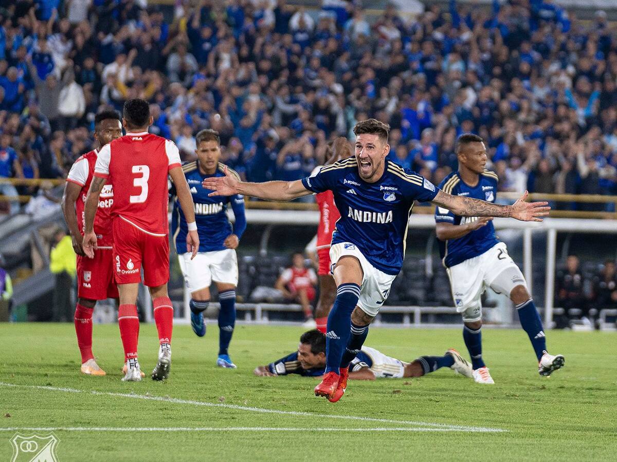 Bogotá se pintó de azul: Millonarios se quedó con el clásico y venció 3-1 a Santa Fe