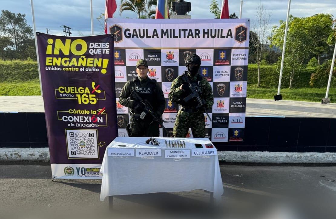 Neutralizadas actividades extorsivas en Oporapa, Huila.