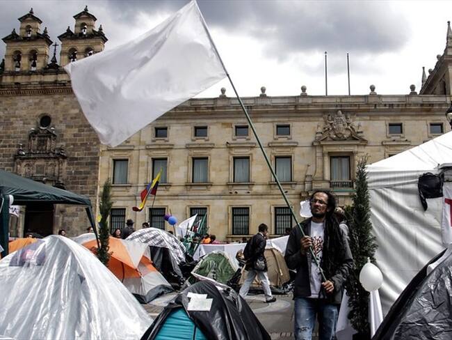 Campamento por la paz. Foto: Colprensa