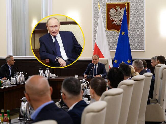 Consejo de Seguridad de Polonia y Vladimir Putin. Fotos: (Photo by Aleksander Kalka/NurPhoto via Getty Images) / (Photo by Contributor/Getty Images)