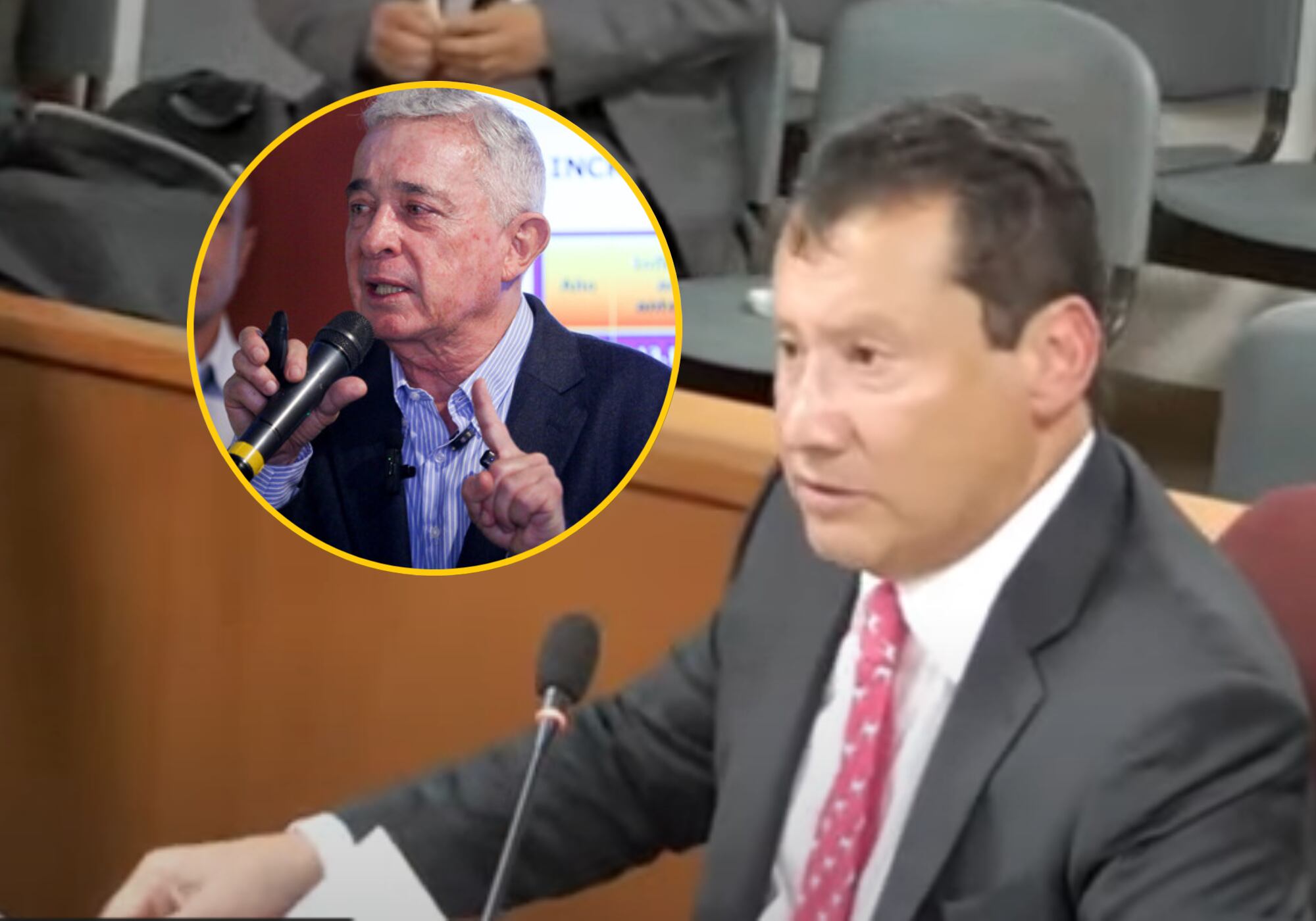 Álvaro Uribe y Jaime Lombana. Fotos: Captura de pantalla /  (Colprensa - Lina Gasca)