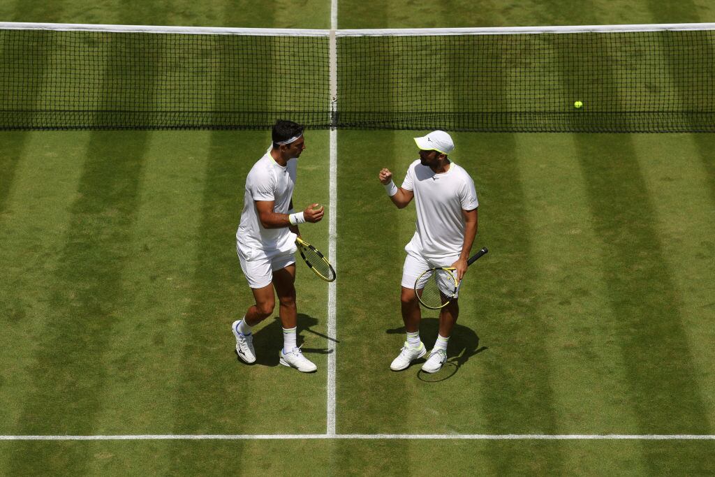 Tenistas colombianos Robert Farah y Juan Sebastián Cabal  . (Photo by Julian Finney/Getty Images)