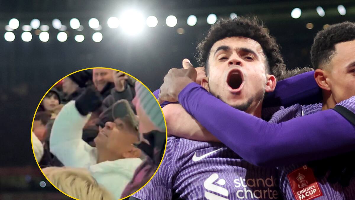 Video: la emotiva celebración del padre de Luis Díaz tras golazo con el Liverpool