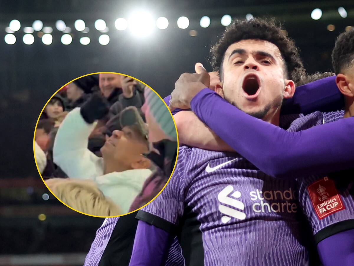 Video: la emotiva celebración del padre de Luis Díaz tras golazo con el Liverpool