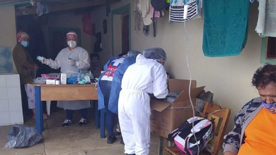 El drama de una familia para lograr atención médica en la zona rural. . Foto: Cortesía: Instituto Departamental de Salud