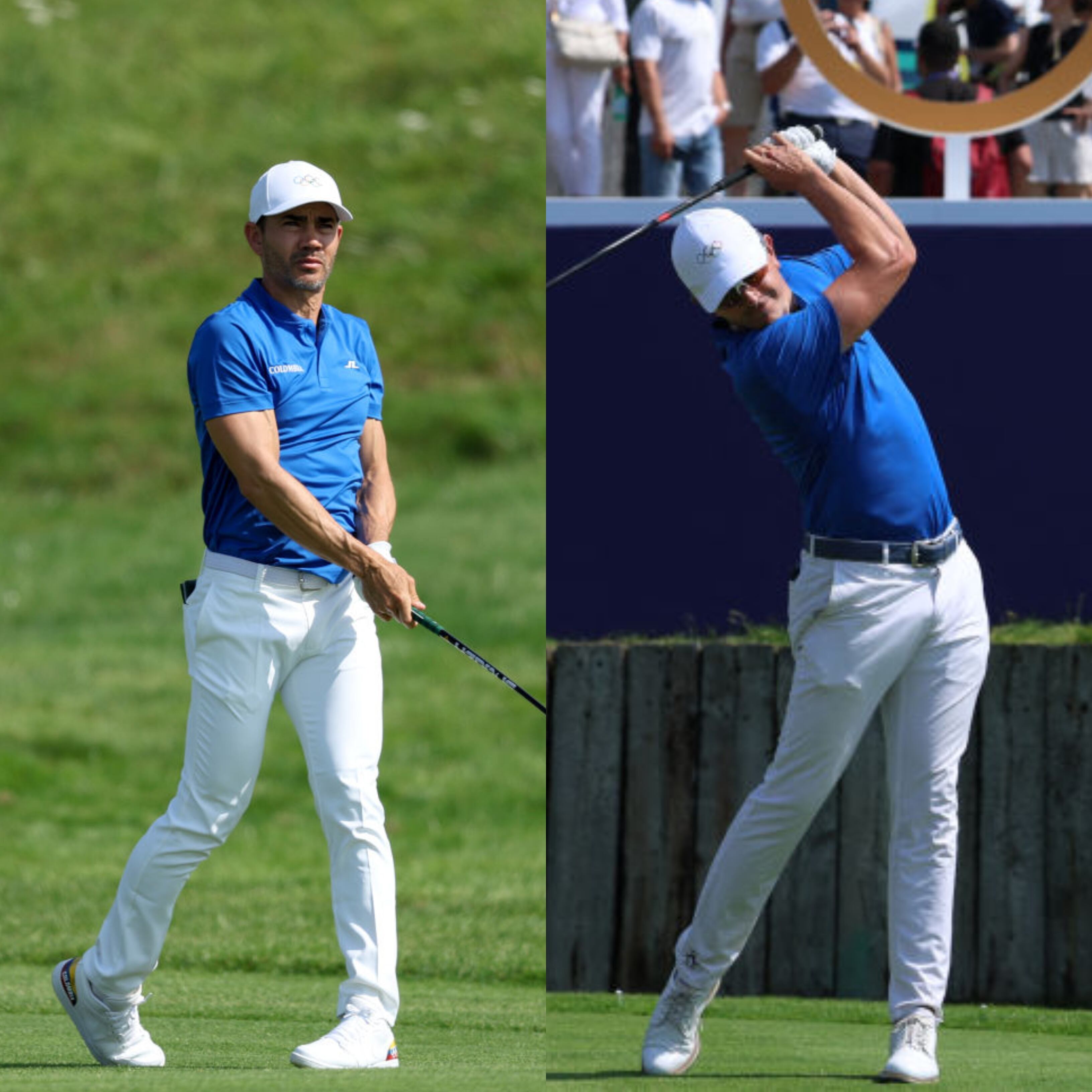 Camilo Villegas. (Kevin C. Cox/Getty Images) Nicolás Echavarría. (EMMANUEL DUNAND/AFP via Getty Images).