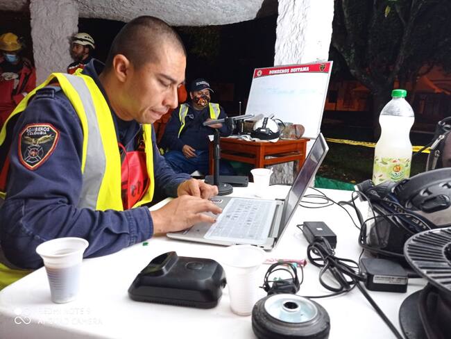 El alcalde de Duitama, David Ortega, instaló el PMU. Foto: Alcaldía de Duitama.