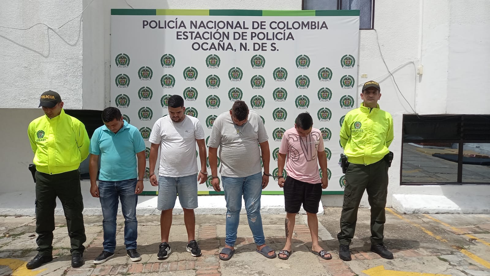 Captura del grupo Los Cisterna. Foto: Policía