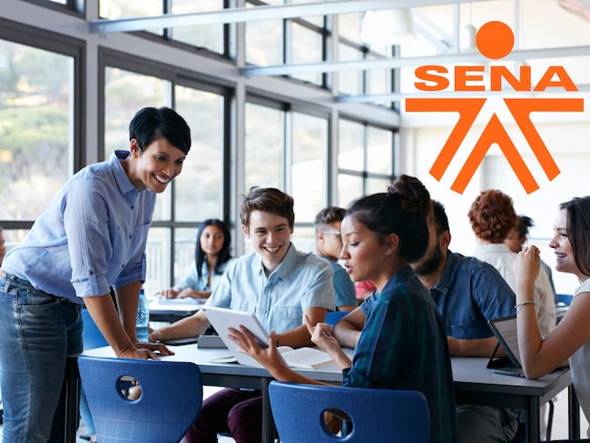 Imagen de referencia de Getty Images y logo SENA.