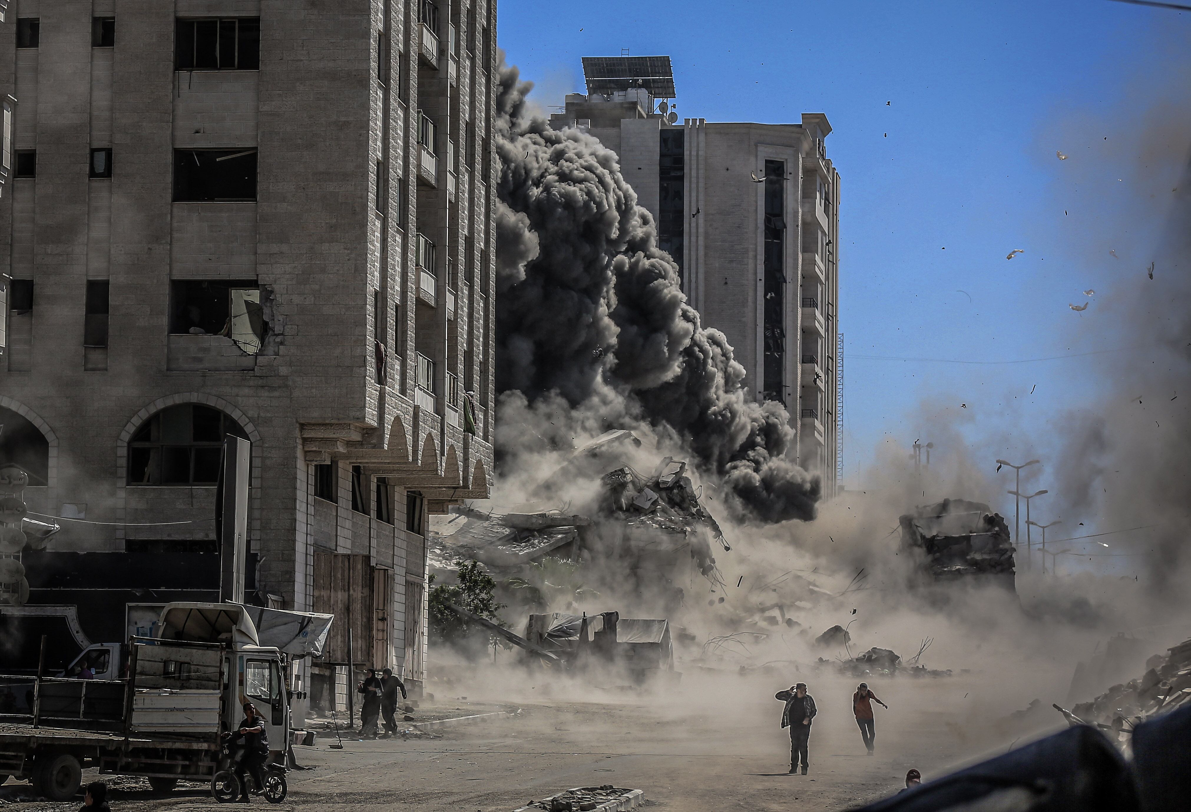 Bombardeo en Gaza. Foto: Saeed M. M. T. Jaras/Anadolu via Getty Images
