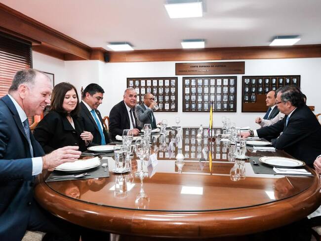 Reunión directores de las altas cortes con el presidente Gustavo Petro. Foto: Presidencia