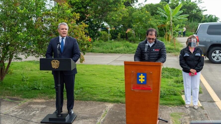 El fiscal General de la Nación, Francisco Barbosa Delgado, explicó que las acciones investigativas dispuesta desde el primer momento en el que se conocieron los hechos. Foto: Cortesía: Presidencia