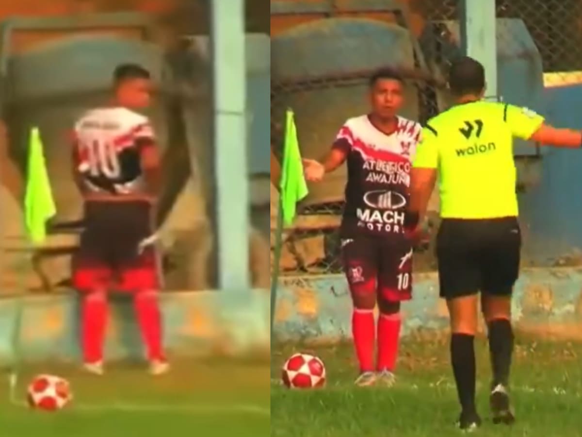Polémica en Perú: expulsan a jugador que orinó en pleno partido en el tiro de esquina