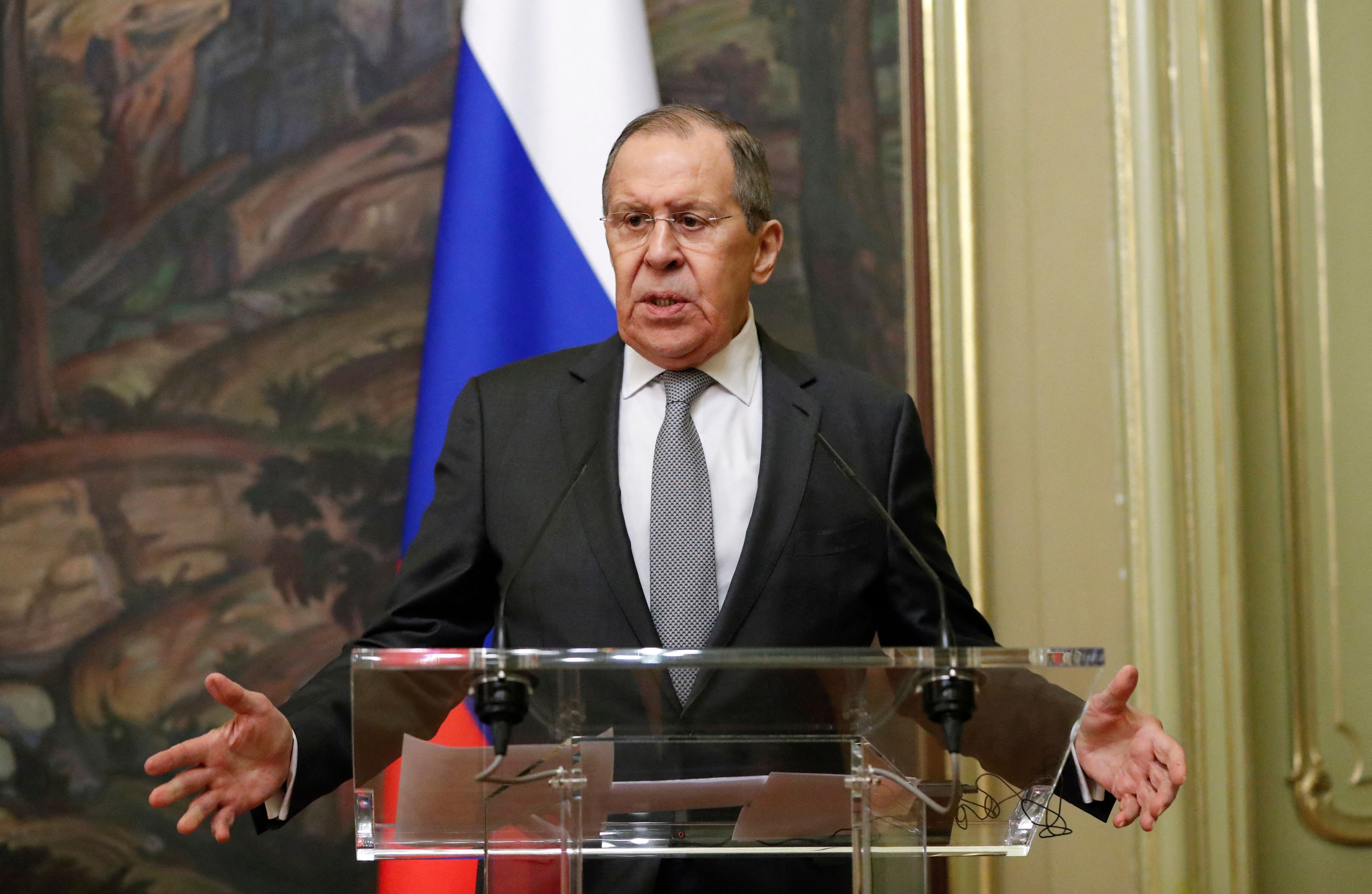 Foto de referencia de Sergéi Lavrov, el ministro de Exteriores de Rusia. (Photo by SHAMIL ZHUMATOV / POOL / AFP) (Photo by SHAMIL ZHUMATOV/POOL/AFP via Getty Images)