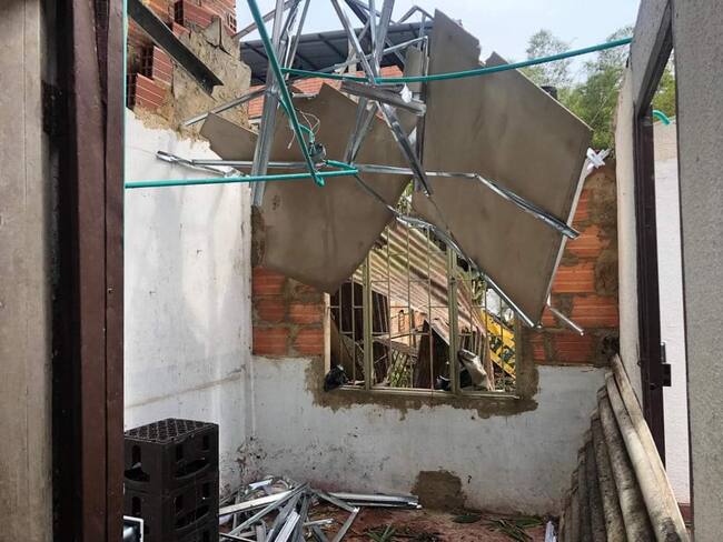 Varias viviendas se vieron afectadas en los municipios de La Victoria y Chitaraque en Boyacá, debido al vendaval presentado / Foto: Suministrada.