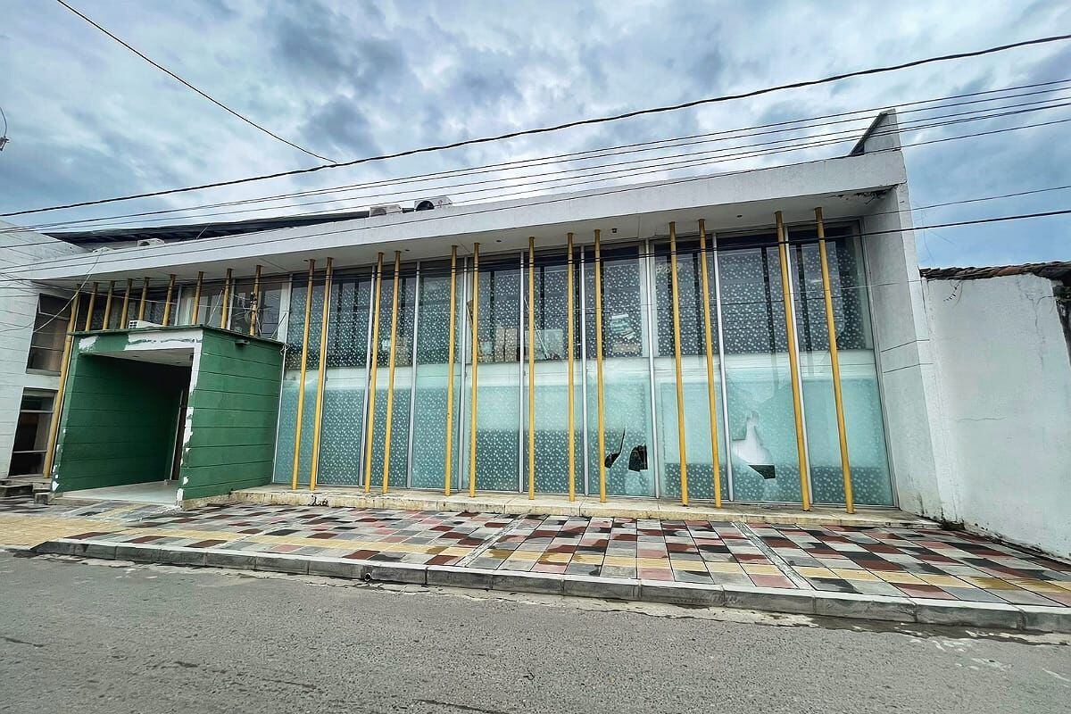 La Estación de Policía de Guachené también fue atacada. Crédito: Red de Apoyo Cauca.