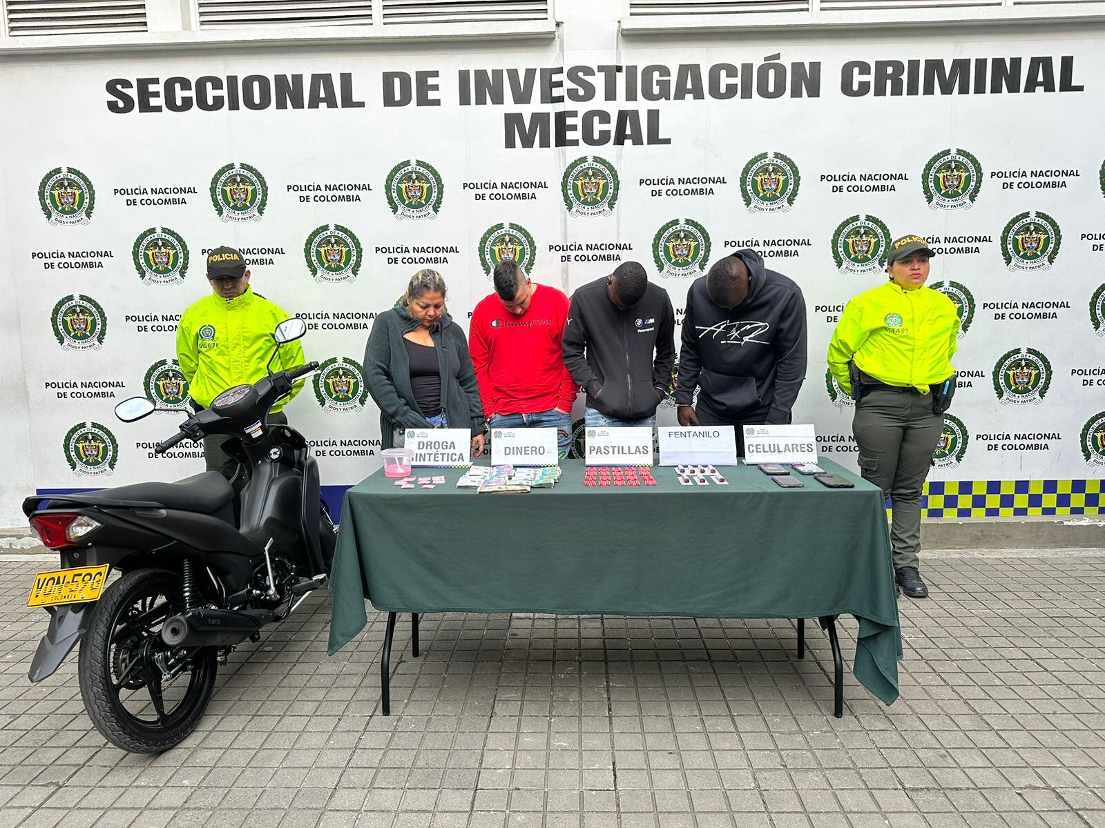 Capturan a presuntos responsables de asesinar a un subintendente de la Policía en Cali. Foto: Policía de Cali.