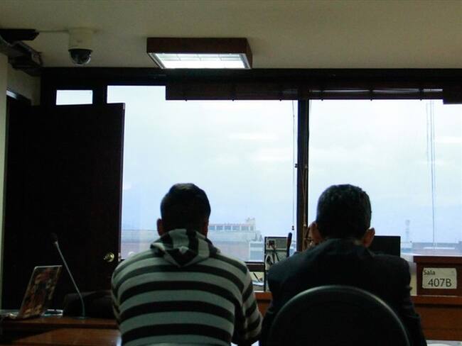 Audiencia de los patrulleros involucrados en el caso de la alteración de la escena del crimen de Diego Felipe Becerra. Foto: Colprensa - Diego Pineda