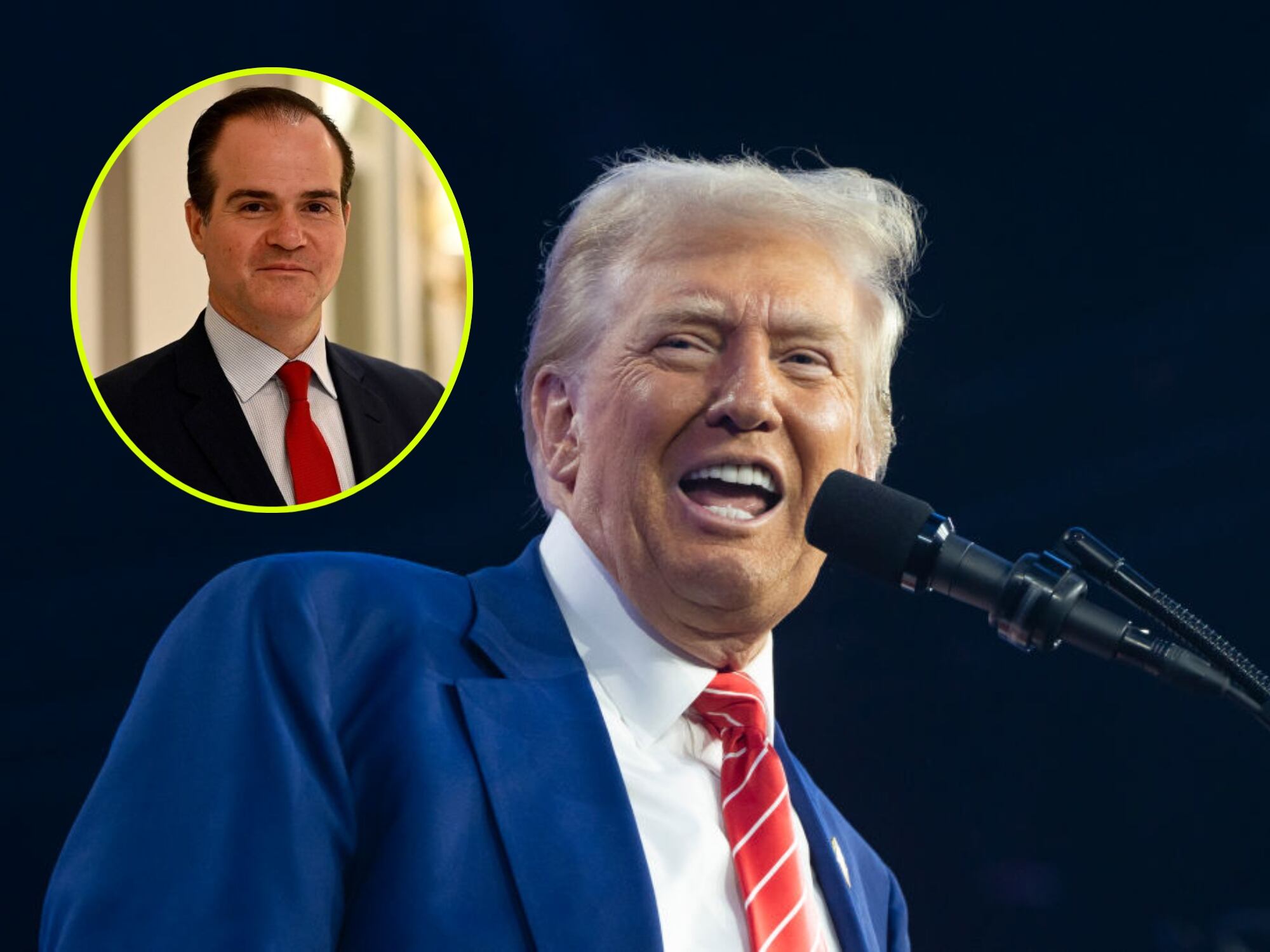 Mauricio Claver-Carone. I Foto: GABRIEL BOUYS/AFP via Getty Images. Donald Trump. I Foto: Rebecca Noble/Getty Images.