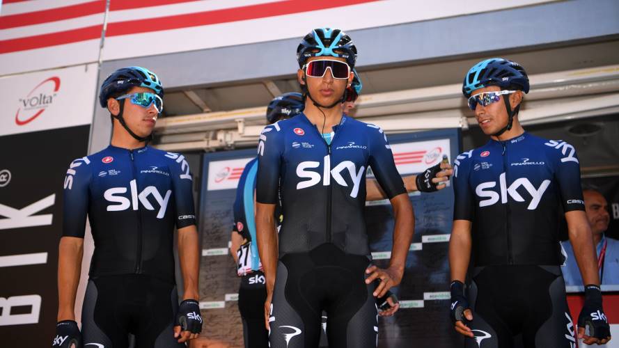 Sebastian Henao/ Egan Arley Bernal/ Ivan Ramiro Sosa . Créditos: Getty Images / David Ramos