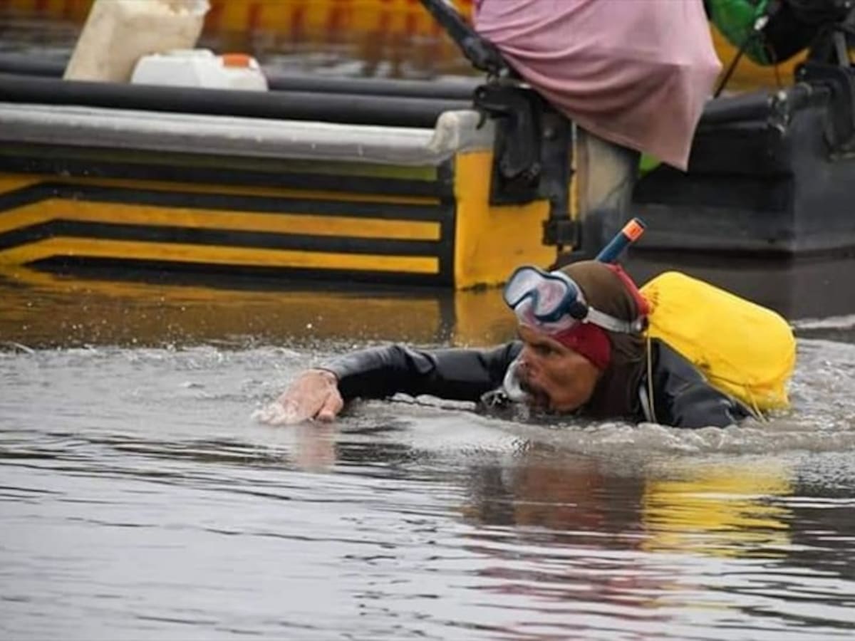 Desde Neiva, activista llega nadando a Puerto Boyacá como protesta contra el fracking