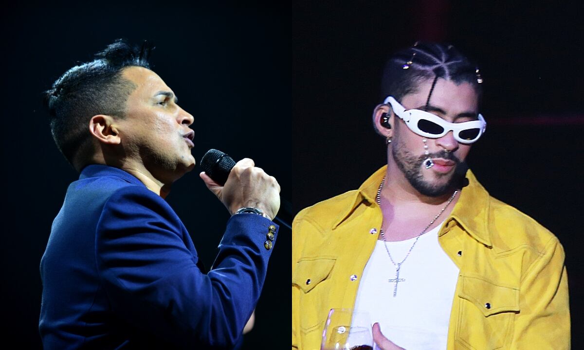 Jorge Celedón y Bad Bunny. Fotos: Getty Images.