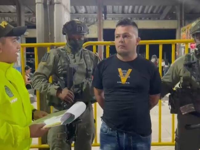 Alias 'Bomba' fue capturado en área metropolitana de Popayán. Crédito: Policía Nacional.