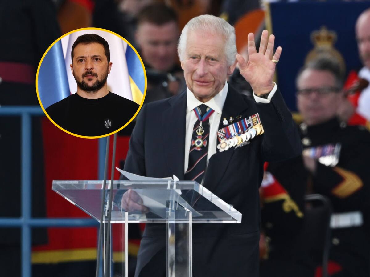 El rey Carlos III recibió a Volodímir Zelenski antes de la reunión de la Coalición de Voluntarios