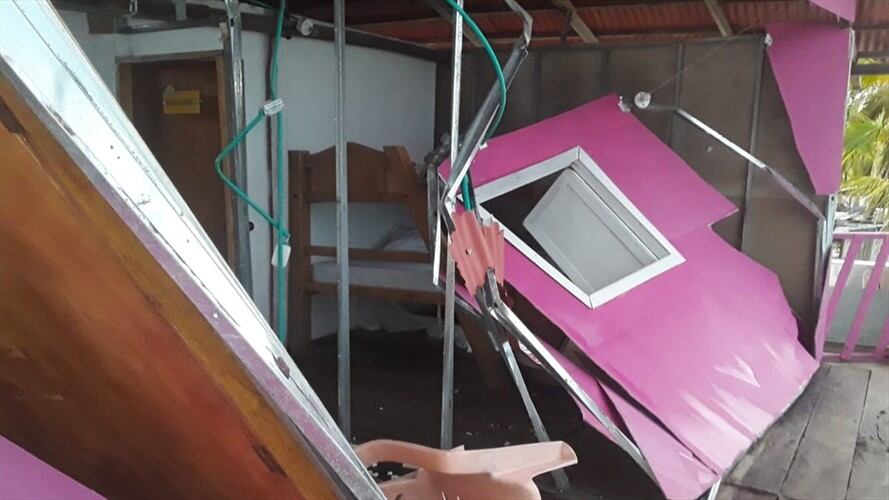 Las afectaciones se registran en Isla Múcura, el Islote de Santa Cruz e Isla Fuerte. Las autoridades enviarán ayudas a esa zona.. Foto: Cortesía Gestión del Riesgo de Desastres