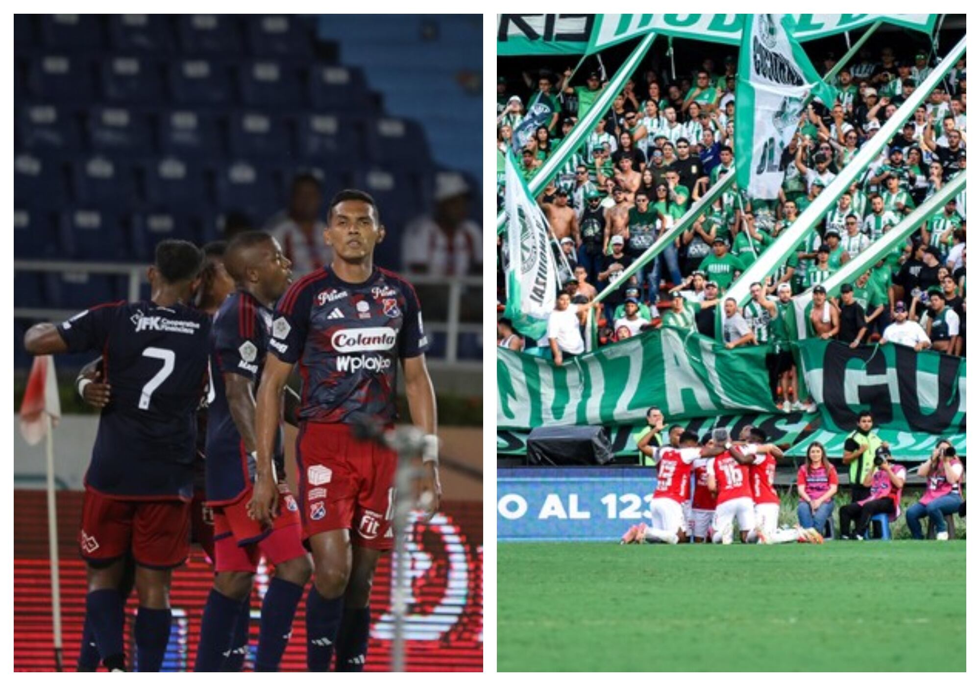 Independiente Medellín y Santa Fe son los nuevos líderes de los cuadrangulares. Foto: Colprensa.