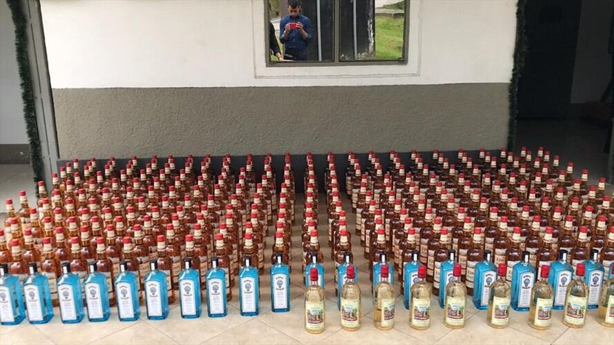 Licor presuntamente de contrabando es detenido en Caldas. Foto: Policía Nacional