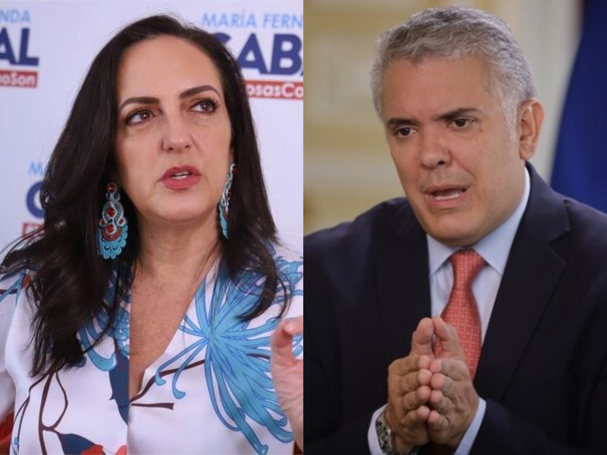 María Fernanda Cabal y el presidente Iván Duque. Foto: Colprensa