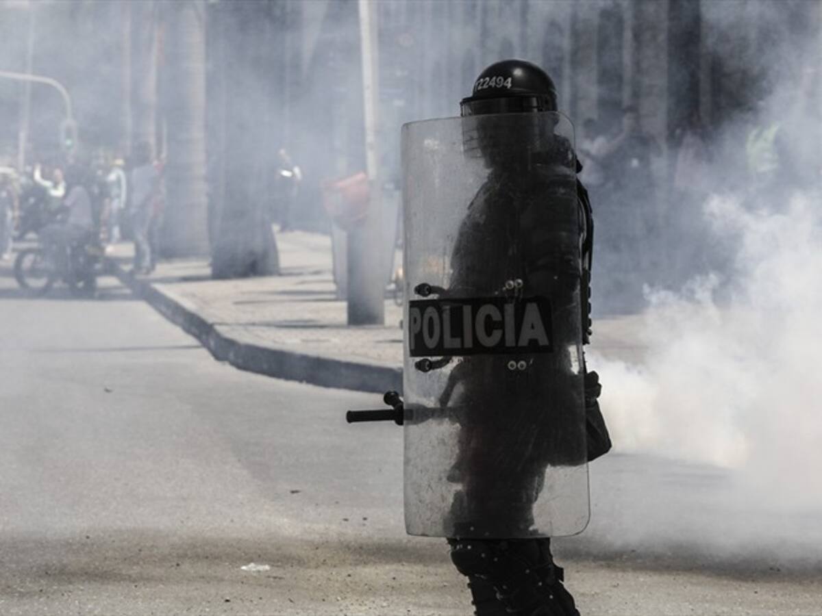 Un policía herido tras asonada en Cajibío, Cauca