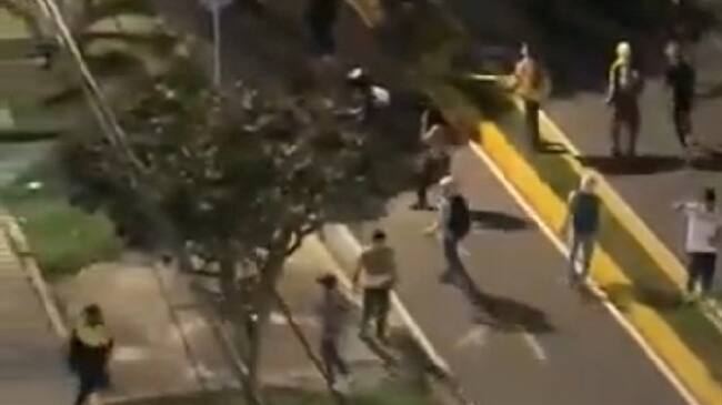 DIsturbios Bucaramanga. Foto:tomada de video.
