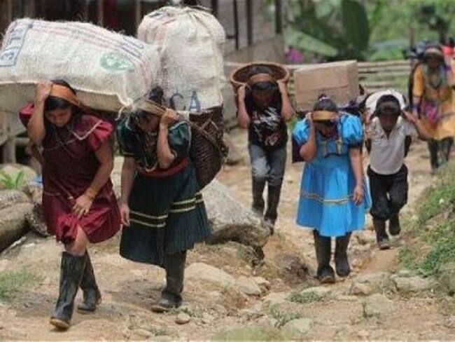 Desplazamiento de indígenas en Risaralda / Foto: Colprensa
