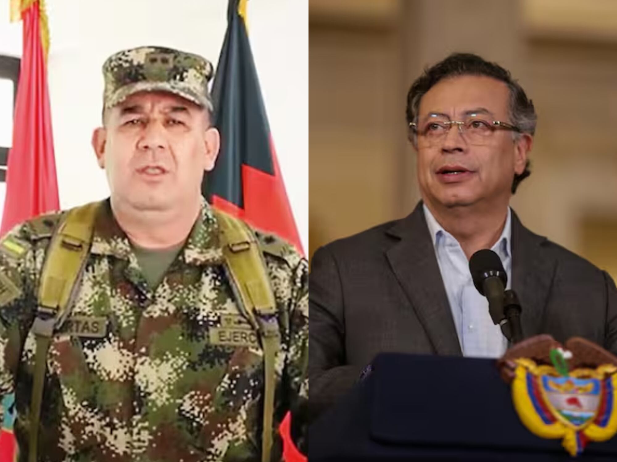 General Huertas y Gustavo Petro.