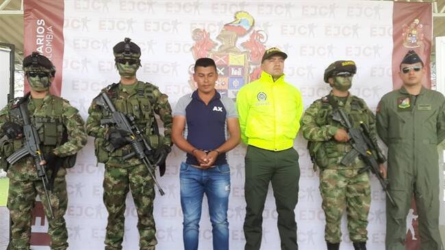 La detención se produjo en el sector de El Placer, San Joaquín, municipio de Mercaderes. Foto: Ejército Nacional
