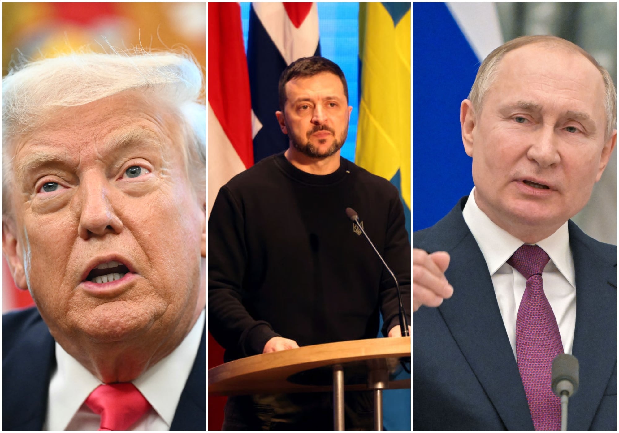 Diario inglés reveló que Trump dijo a Zelenski que si no acepta condiciones de Putin será destruido. Foto: Getty Images.