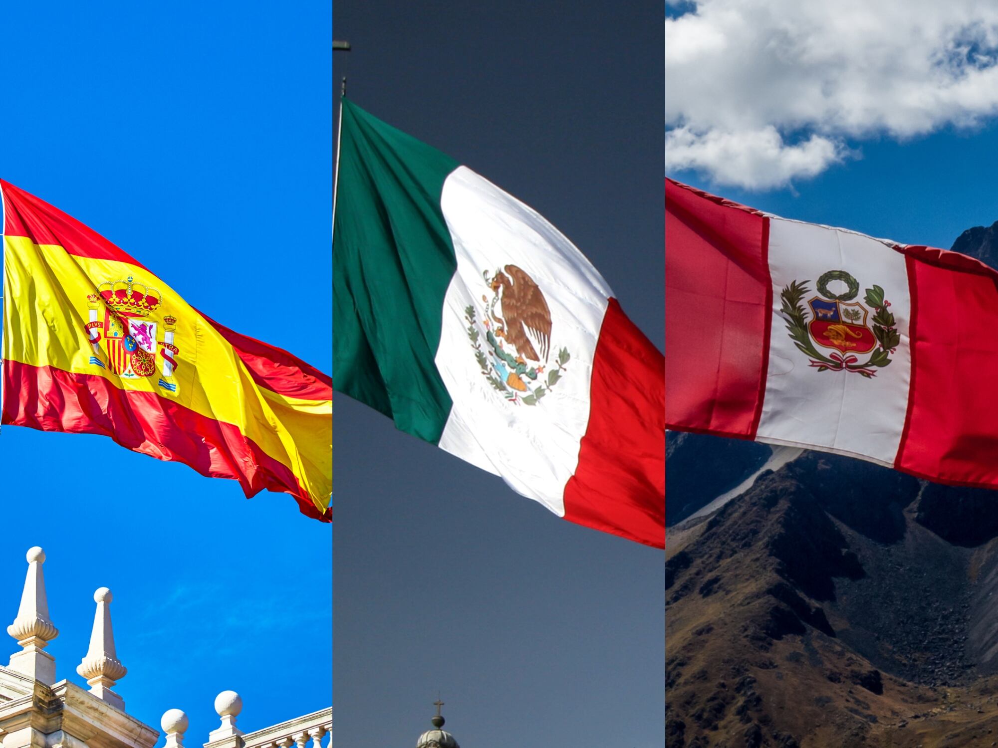 España México y Perú